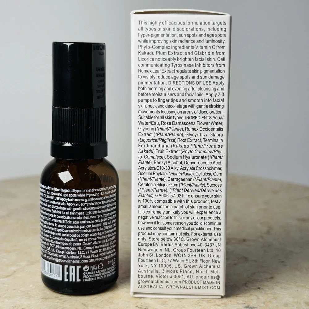 Grown Alchemist Brightening Serum for Skin Discoloration 0.84 fl oz / NEW in Box
